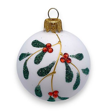 Discover Europe Made in Poland Festive Joy Glass Christmas Ornament Set of 6