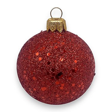 Discover Europe Made in Poland Festive Joy Glass Christmas Ornament Set of 6