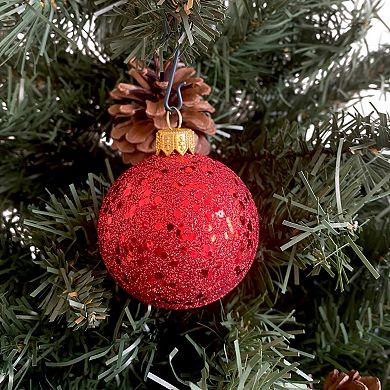 Discover Europe Made in Poland Festive Joy Glass Christmas Ornament Set of 6