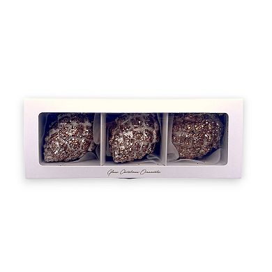 Discover Europe Made in Poland Glass Pinecones Christmas Ornament Set of 3