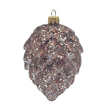 Discover Europe Made in Poland Glass Pinecones Christmas Ornament Set of 3