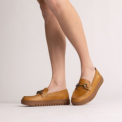 Journee Kaya Women's Flexible Comfort Round Toe Bit Loafers