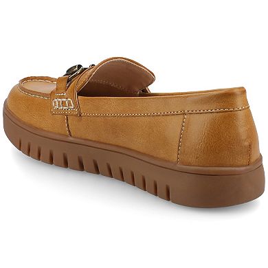 Journee Kaya Women's Flexible Comfort Round Toe Bit Loafers