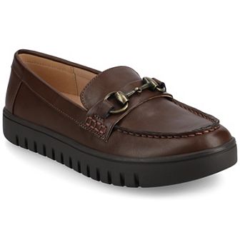Journee Kaya Women's Flexible Comfort Round Toe Bit Loafers
