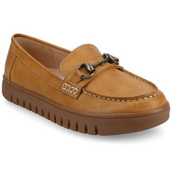 Journee Kaya Women's Flexible Comfort Round Toe Bit Loafers