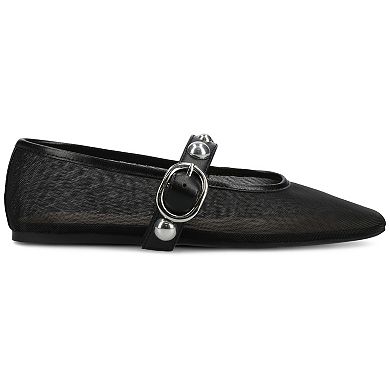 Journee Naveah Women's Studded Pointed Toe Casual Ballet Flats