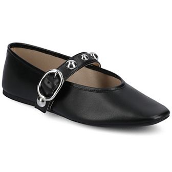 Journee Naveah Women's Studded Pointed Toe Casual Ballet Flats