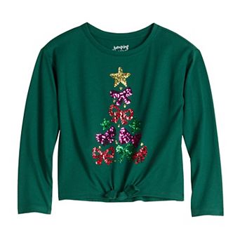 Girls 4-12 Jumping Beans® Long Sleeve Tie Front Tee