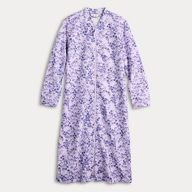 Petite Croft & Barrow Long Quilted Zip Robe