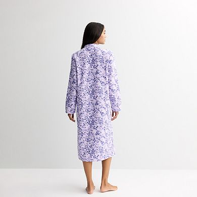 Petite Croft & Barrow Long Quilted Zip Robe