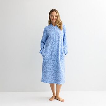 Women's Croft & Barrow® Long Quilted Zip Robe