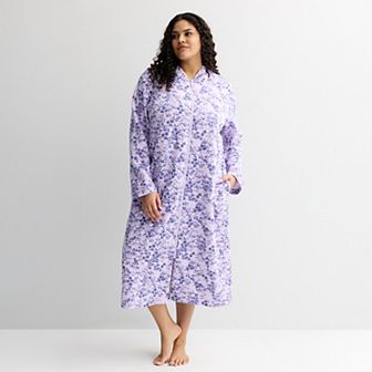 Plus Size Croft & Barrow® Long Quilted Zip Robe