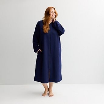 Plus Size Croft & Barrow® Long Quilted Zip Robe