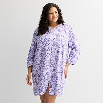 Plus Size Croft & Barrow® Quilted Zip Robe