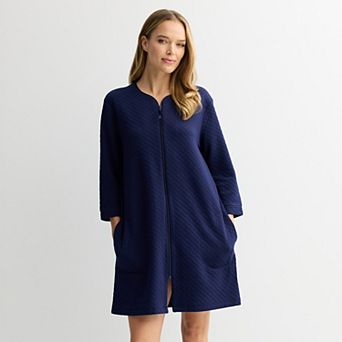 Women's Croft & Barrow® Quilted Zip Robe