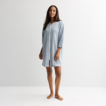 Petite Croft & Barrow® Quilted Zip Robe