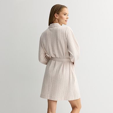 Women's Croft & Barrow Quilted Knit Wrap Robe