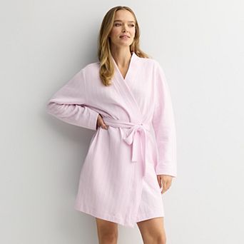 Women's Croft & Barrow® Quilted Knit Wrap Robe