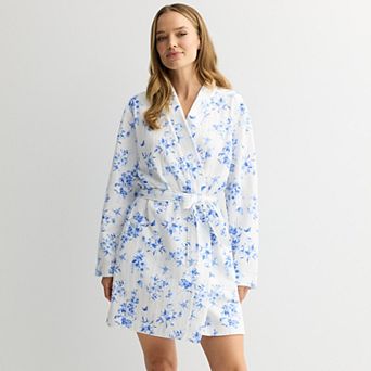 Women's Croft & Barrow® Quilted Knit Wrap Robe