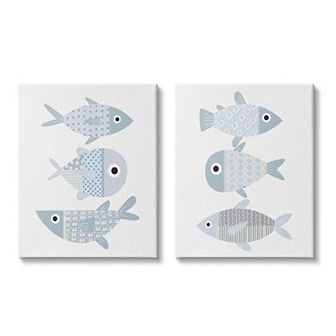 Stupell Home Decor 2 pc Fish Wall Art Set