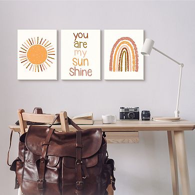 Stupell Home Decor My Sunshine Rainbow Plaque Wall Art 3-pc. Set