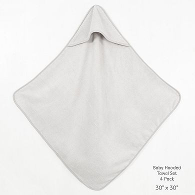 American Soft Linen Baby Cotton Hooded Cotton Towel Set