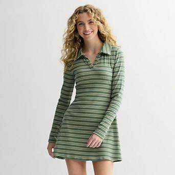 Juniors' SO® Long Sleeve Mini Polo Dress