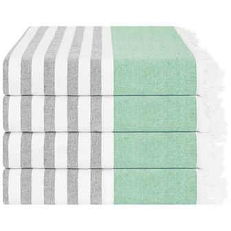 American Soft Linen 4 pc Peshtemal Beach Towel Set