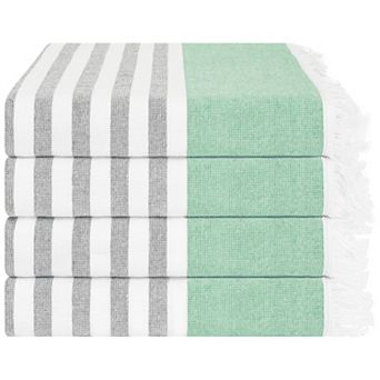 American Soft Linen 4 pc Peshtemal Beach Towel Set