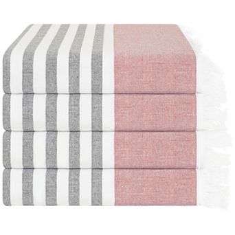 American Soft Linen 4 pc Peshtemal Beach Towel Set