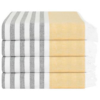 American Soft Linen 4 pc Peshtemal Beach Towel Set