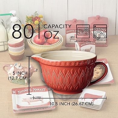 Certified International Vintage Farm Stoneware Batter Bowl