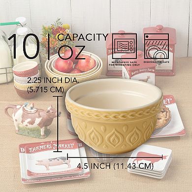 Certified International Vintage Farm Stoneware Set of 4 Prep Bowls