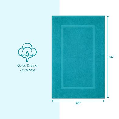 American Soft Linen Cotton 2-Piece Bath Mat Set
