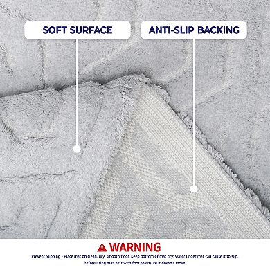 American Soft Linen Non-Slip Bath Rug Decorative Bath Mat