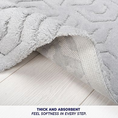 American Soft Linen Non-Slip Bath Rug Decorative Bath Mat