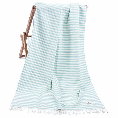 American Soft Linen 4-pc Turkish Peshtemal Oversized Beach Towel Set