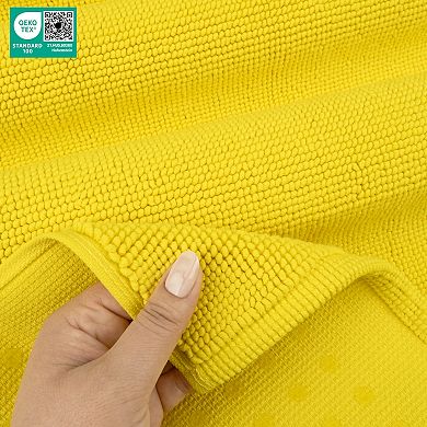 American Soft Linen Cotton Slip Reducer Bathroom Rug