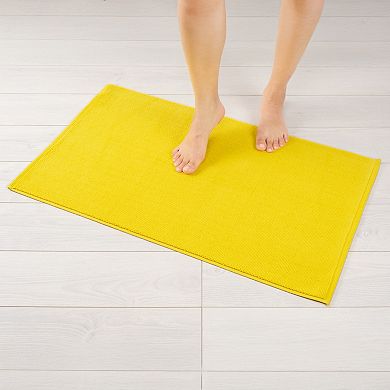 American Soft Linen Cotton Slip Reducer Bathroom Rug
