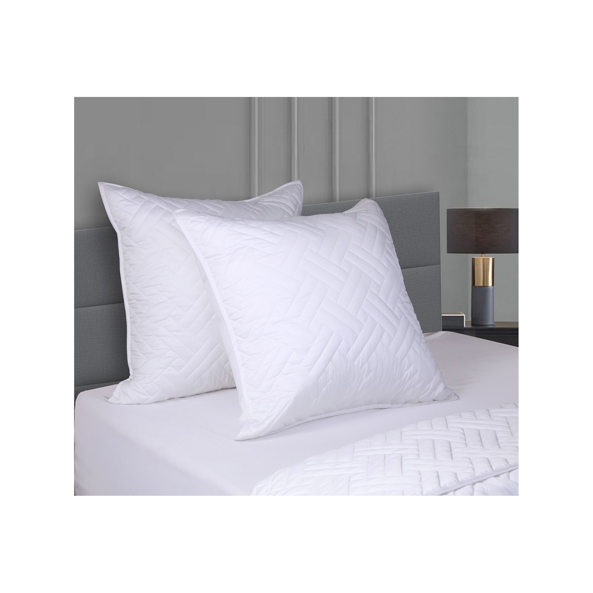 Hotelier Quilted Coverlet Euro Sham, White