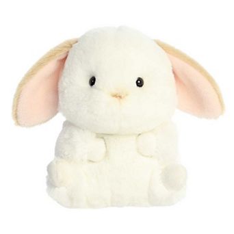 Aurora Mini White Rolly Pet 5" Bouncy Bunny Playful Stuffed Animal