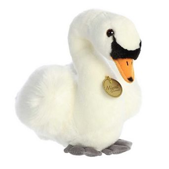 Aurora Medium White Miyoni 11" Swan Realistic Stuffed Animal