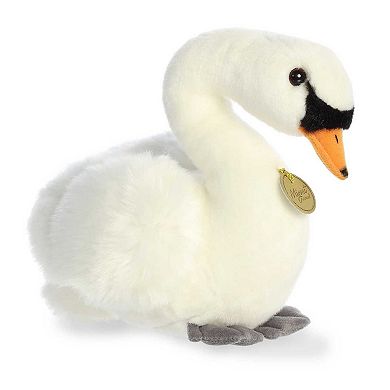 Aurora Medium White Miyoni 11" Swan Realistic Stuffed Animal