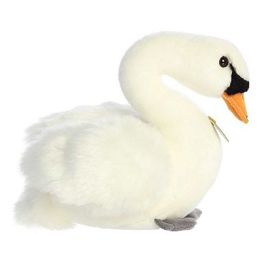 Aurora Medium White Miyoni 11" Swan Realistic Stuffed Animal