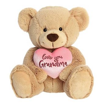 Aurora Medium Tan Spring 11" Love You Grandma Bear Vibrant Stuffed Animal