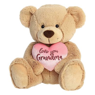 Aurora Medium Tan Spring 11" Love You Grandma Bear Vibrant Stuffed Animal