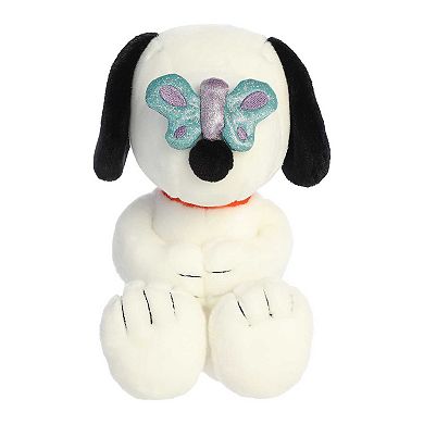 Aurora Medium White Peanuts 11" Snoopy With Butterfly Adorable Stuffed Animal