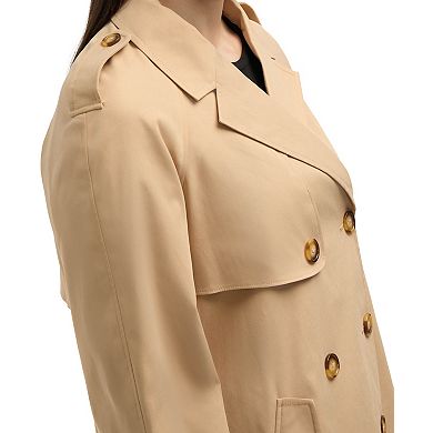 Women's Ellen Tracy Short Raglan Trench Coat