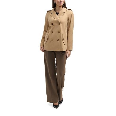 Women's Ellen Tracy Short Raglan Trench Coat