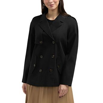 Women's Ellen Tracy Short Raglan Trench Coat